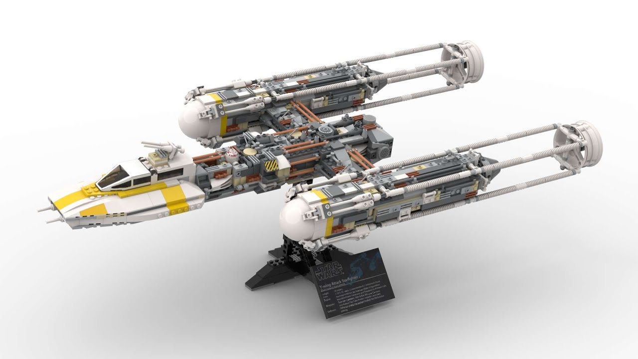 Lego 10134 Y-wing Attack Starfighter Speed Build Studio Bricklink LDD by PLegoBB