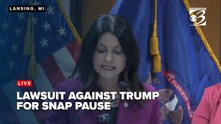 LIVE: Michigan attorney general speaking out against SNAP benefits pause amid government shutdown