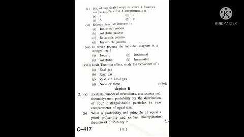 🔥Statistical and Thermal Physics questions paper🔥 (Bsc2year)#HPU