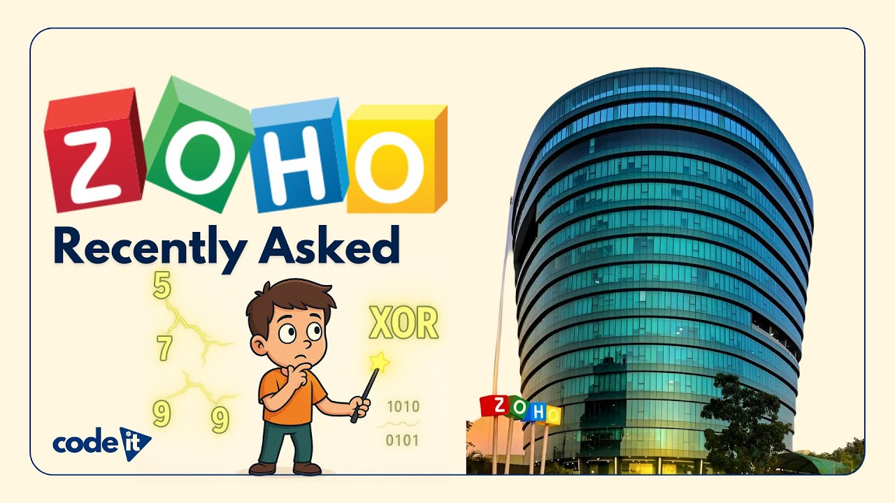 Zoho Recently Asked Unique Element In Array Code It Series YouTube Zoho recently asked unique element in array code it series youtube