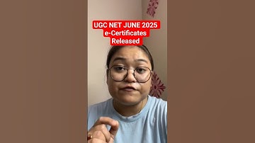 UGC NET JUNE 2025 e-Certificates Released #shorts