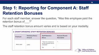 Workforce Retention Grant Final Expense Reports Walkthrough
