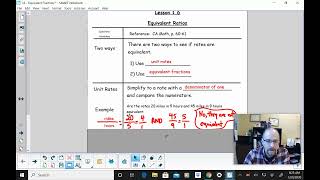 1 6 Video Lesson equivalent ratios