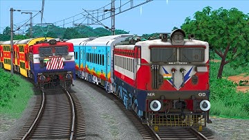 DOUBLE DECKER OVERTAKE RUNNING HUMSAFAR | BUMPY RAILROAD | Train Simulator | Railworks | NTG GAMING