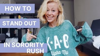 How to stand out in sorority recruitment | Rush tips | Mizzou