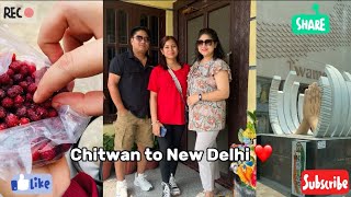 Chitwan to New Delhi vlog❤️#vlog #newdelhi #content #travelvlog