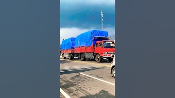 KONVOI TRUK TANGKI PERTAMINA VS TRUK GANDENG PANJANG MUATAN BERAT NGEBUT #shorts #trending #viral