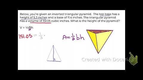 Find height of triangular pyramid given volume