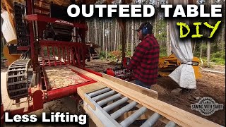 Build a Sawmill Outfeed Roller Table CHEAP