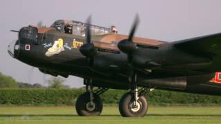 Lancaster Bomber  &quot;Just Jane&quot;   Engine Run at East Kirkby Airbase - May 13th 2017