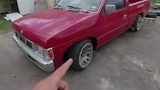 HOW TO LOWER YOUR NISSAN D21 HARDBODY (PEEWEES LAWN CARE ADVERTISMENT TRUCK)