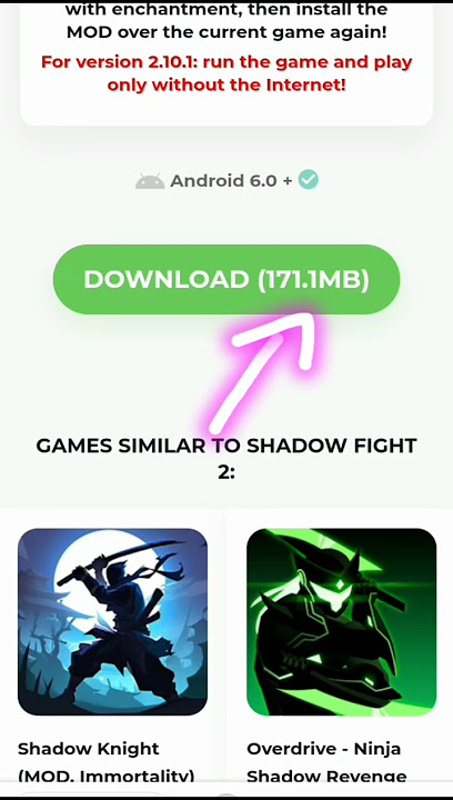 How to download shadow fight 2 mod apk||#shadow #brawlhalla #edit #sf2mod apk#edit #gaming