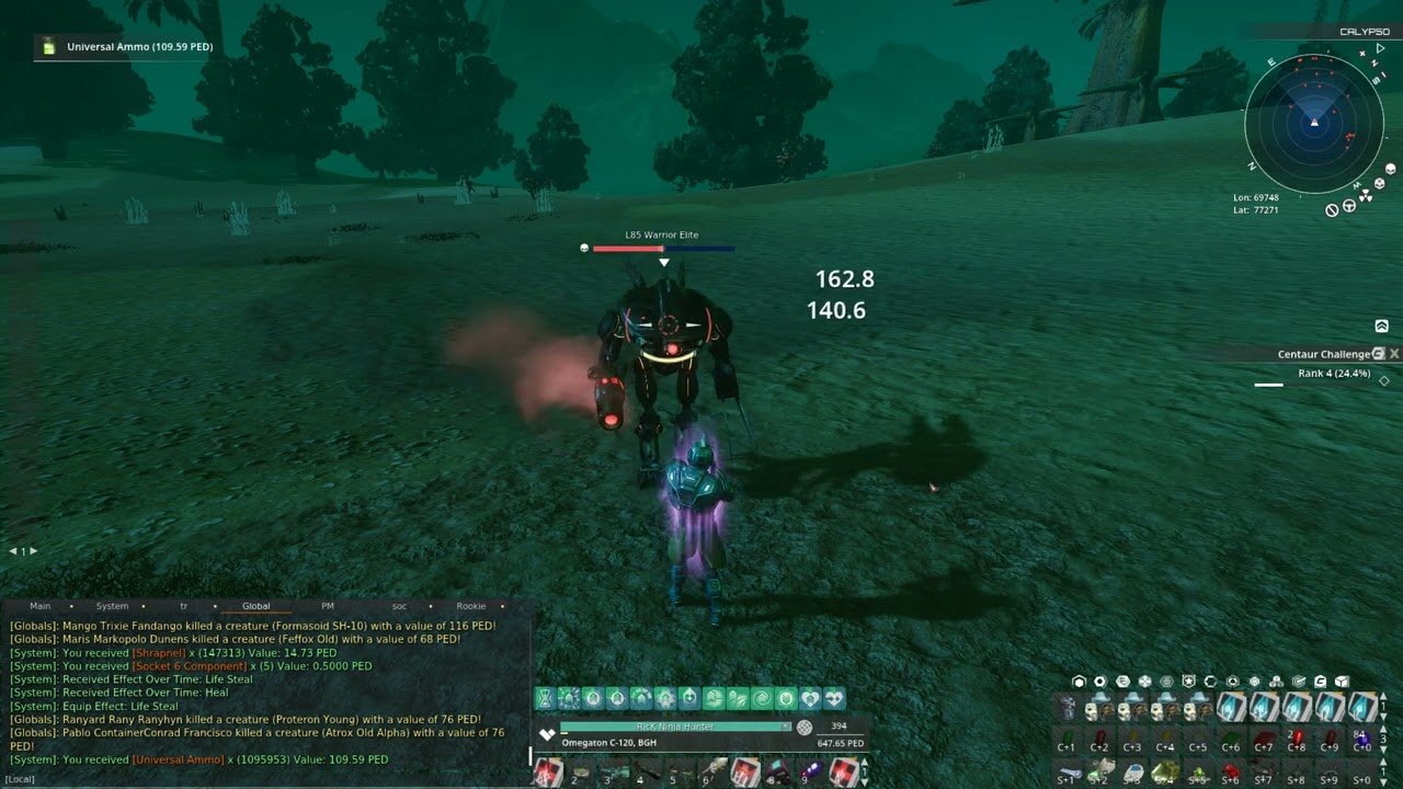 Looting Calytrek Mk1 with C-120 -- watching BlackWidow :D