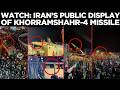 BALLISTIC MISSILE ROLLS: Iran Displays 2,000 KM-Range Khorramshahr-4 Missile In Tehran