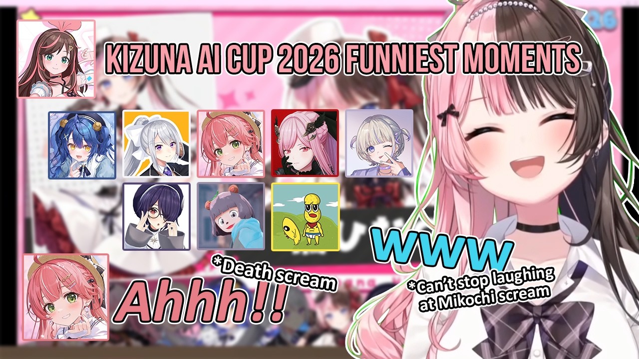【Kizuna AI Cup 2026 Funniest Moments] Hinano Can't Stop Laughing at Mikochi's Death Screams【Vspo!]