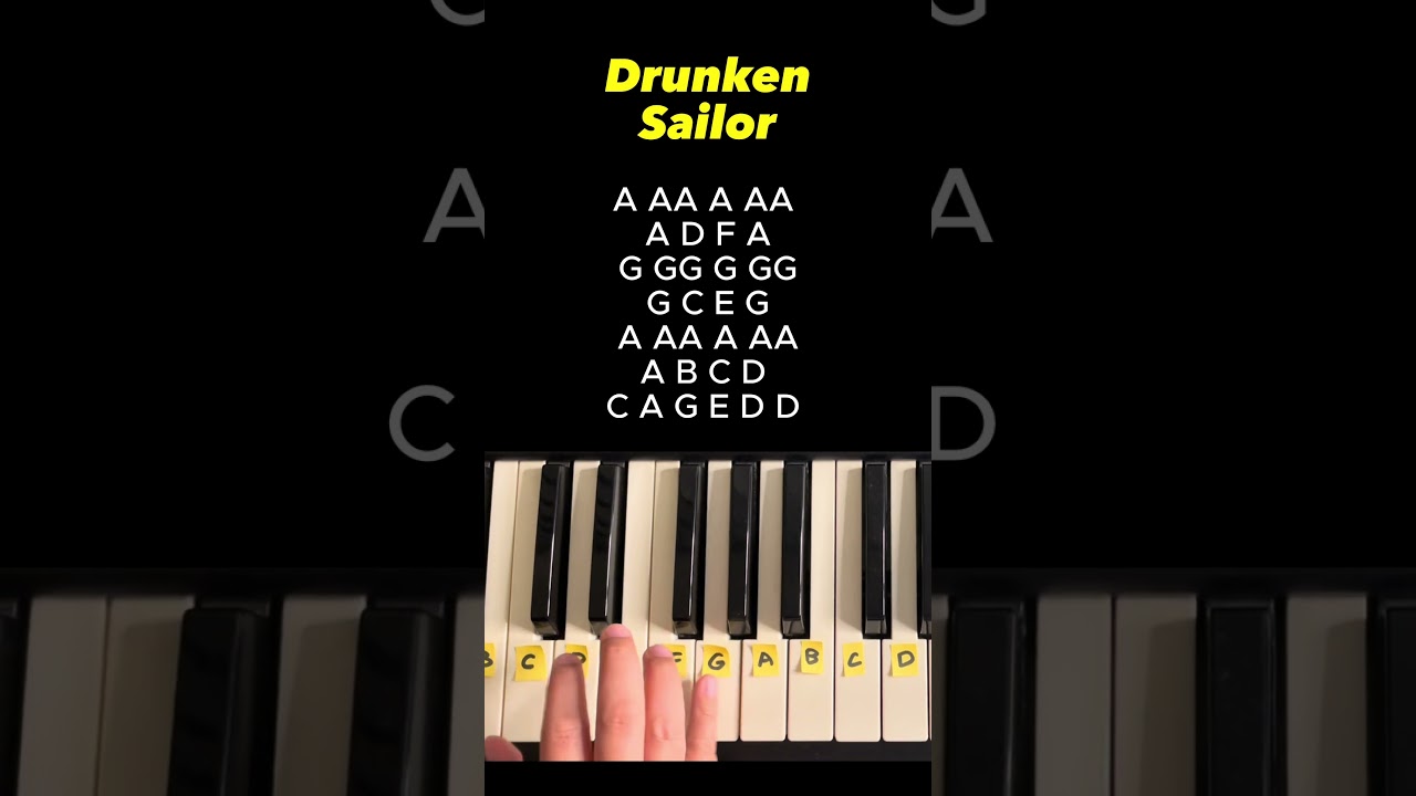 Drunken Sailor - Easy Piano (@pianosimply) 