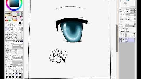 How I Color (Anime) Eyes On Paint Tool Sai!