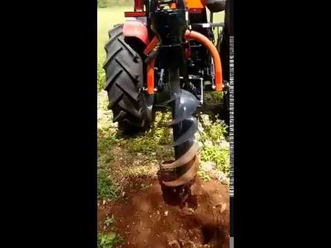 Case Farmall 75A & Rhino Post Hole Digger Attachment