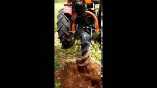 Case Farmall 75A & Rhino Post Hole Digger Attachment