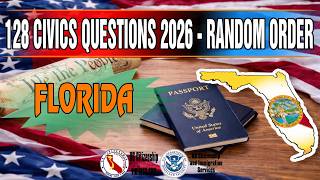 128 Civics Questions 2026 Florida U S Citizenship Test Random Order