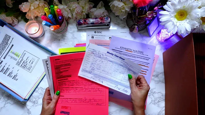 ASMR: Sorting/Organizing/Filing of Office Paperwork | Stapling | No Talking