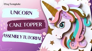 Unicorn Cake Topper Assembly Tutorial, Unicorn Head screenshot 5