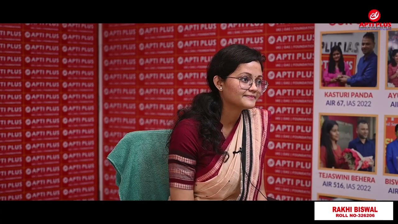 RAKHI BISWAL || RANK 222  || OAS 2023 || Mock Interview || APTI PLUS