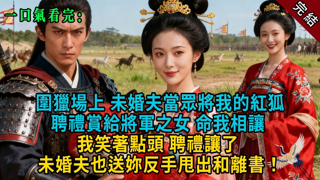 【完結爽文】圍獵場上，未婚夫當眾將我的紅狐聘禮賞給將軍之女，命我相讓，我笑著點頭，聘禮讓了，未婚夫也送妳反手甩出和離書#小説 #古風 #古言 #爽文 #故事 #有聲書 #綠茶 #故事頻道 #大女主