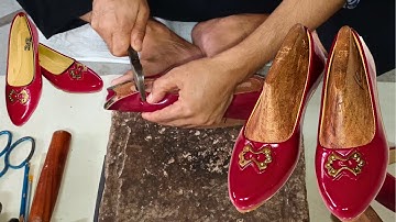 Making HANDMADE Beautiful Women Point Shoe With Simple Tools