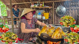 Gà Hấp Nước Mắm Vàng Ươm | Bữa Cơm Gia Đình Ngày Mưa Nơi Miền Quê || Steamed chicken with fish sauce