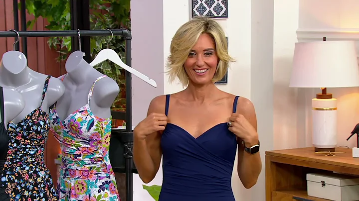 Jantzen Flirty Wrap Front Swim Dress on QVC