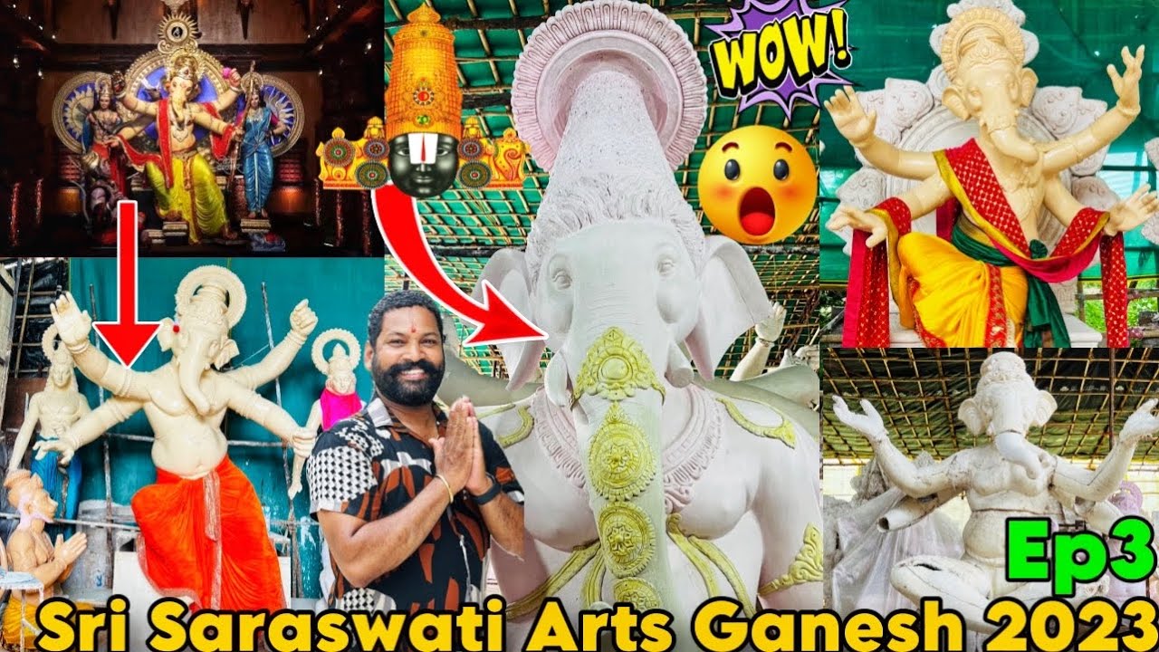 Sri Saraswati Arts Mumbai Ganpati Making 2024 Ep3 | Special Mumbai Ganesh Making 2024 | Nagole Hyd