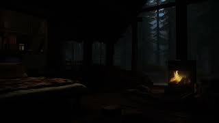 Rain Sounds for Sleeping, Relaxing & Meditate at night in cabin house in the forest