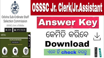 OSSSC Junior Clerk Answer Key released officially | How to Download and Check | 2019 | Playing Note