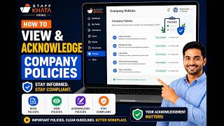 StaffKhata HRMS Tutorial | View & Accept Company Policies