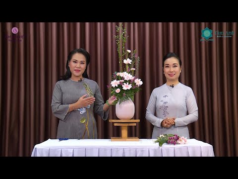 Video Hướng dẫn cắm hoa cơ bản dạng thẳng bình cao - youtube