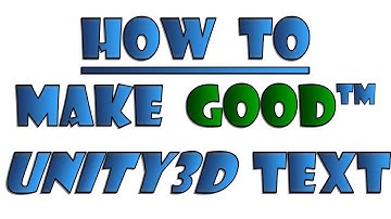 How to make pretty text in Unity3D with TextMeshPro / TMPRO