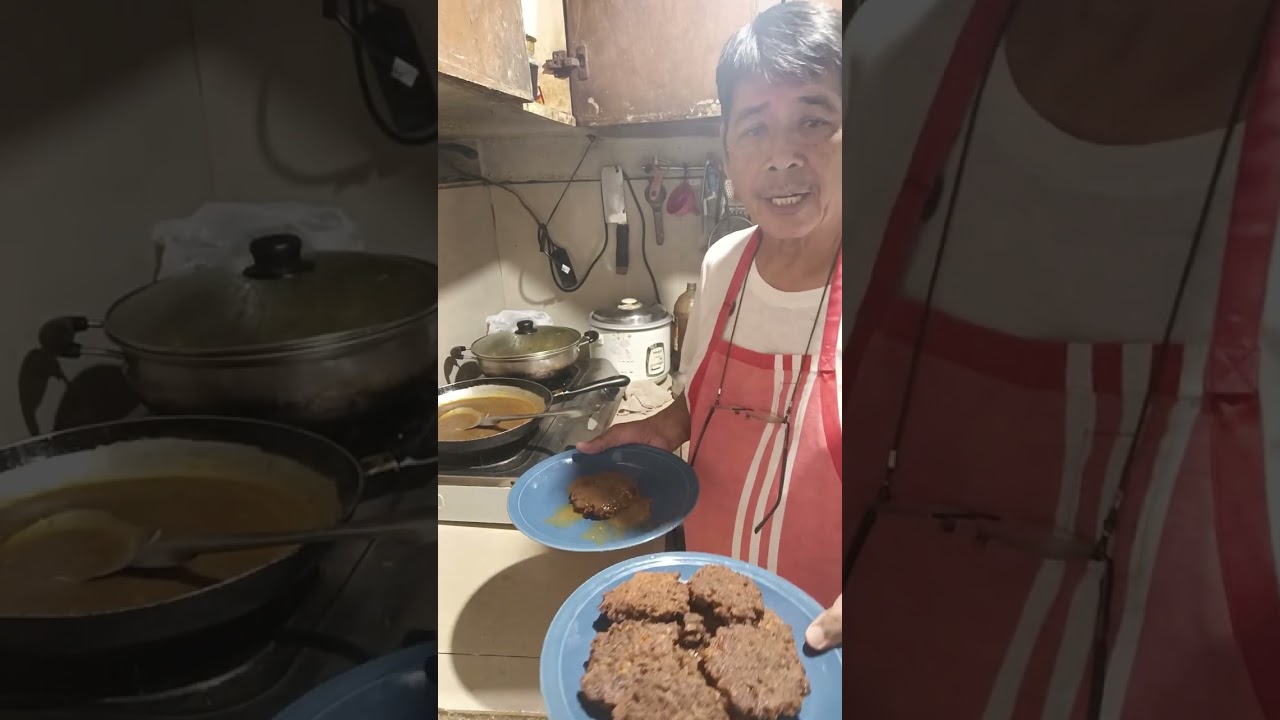 tutorial cooking burger steak,& gisadong gulay..