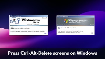 Press Ctrl - Alt - Delete screens on Windows