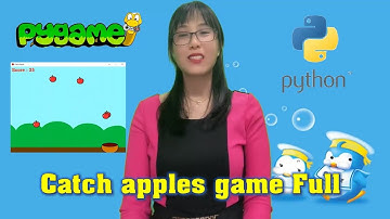 Catch apple game with Python FULL - For Beginners - Codewithlisa