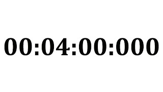 WHITE COUNTDOWN 4 minutes = 240 seconds = 240000 milliseconds, Full HD 60fps, no audio