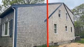 Watch: Washing Cedar Siding to Match Old and New by Outside Cleaners 2,080 views 1 year ago 1 minute, 26 seconds