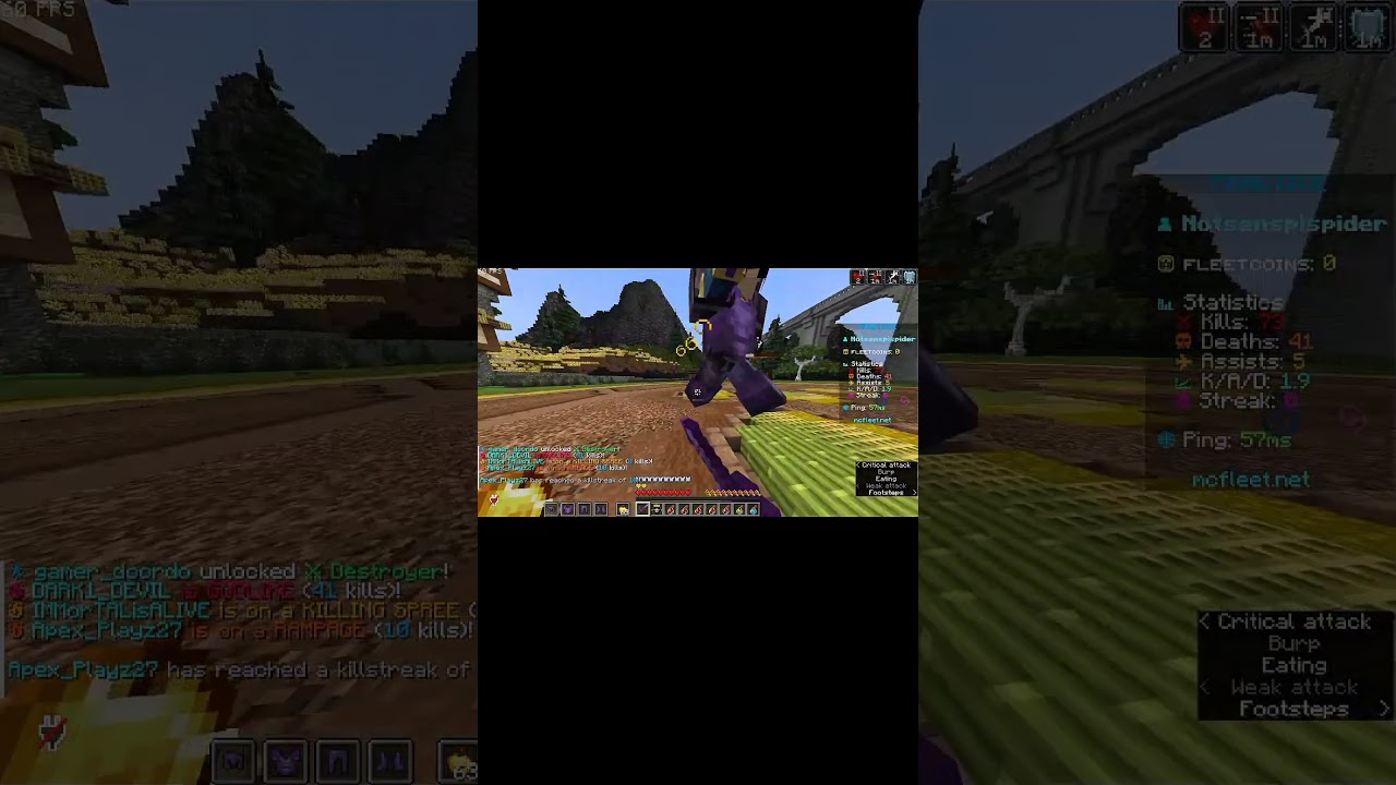 Easiest PVP Game In MCFLEET| Wammu Shorts#minecraft #minecraftshorts #minecraftpvp #mcfleet