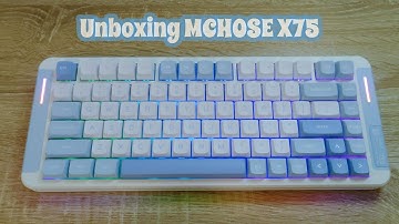 Unboxing MCHOSE X75 Ocean Blue Mechanical Keyboard | Marbly Typing Sound | Cute Aesthetic Keyboard
