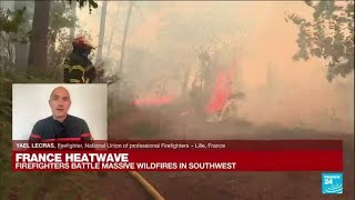 Wildfires creating dangerous conditions in the southwest of France • FRANCE 24 English