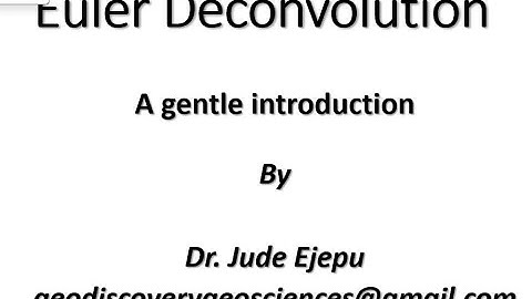 Euler Deconvolution Theory and Applications Part 1
