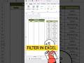 Data filter trick in Excel ✨✨ no one know this excel osm tricks #excel #excelshortcuts #exceltricks