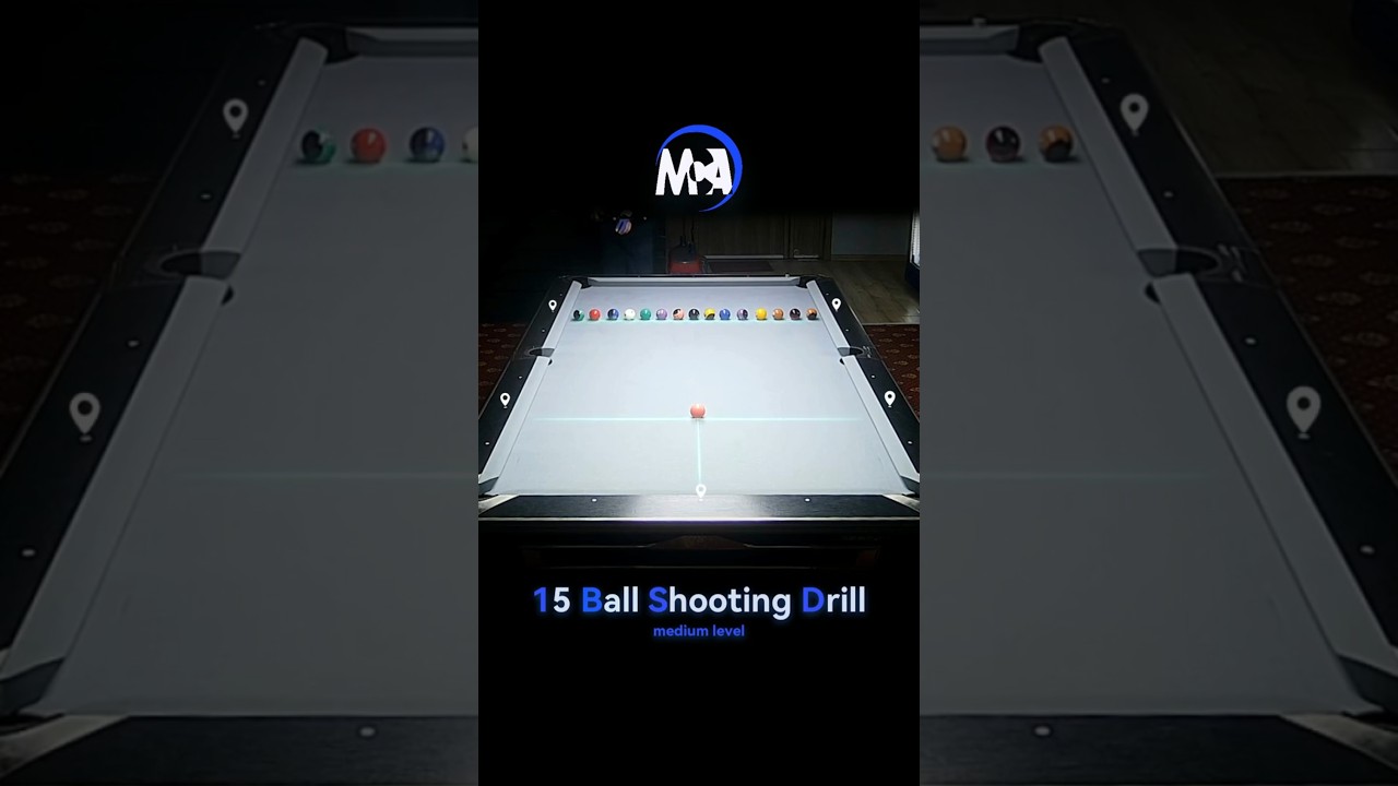 Image of video the Medium Level Long Shooting Pool Drill  #billiards #8ballpool #billiard #9ball #poolplayer #sports 25