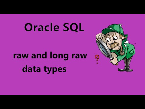 Vídeo: Qual é o tipo de dados brutos no Oracle?