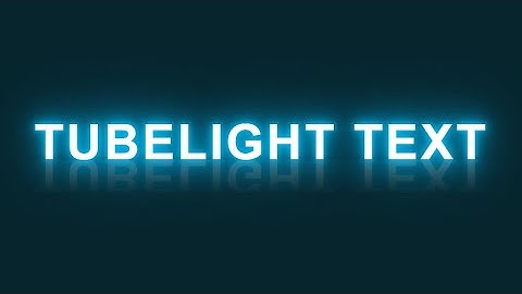 How to create Tubelight Text Animation Using HTML and CSS | TECH BOY